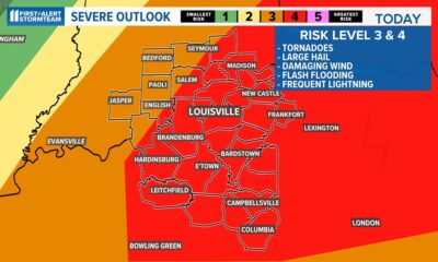 Tornado chances for Kentucky and Indiana Tuesday