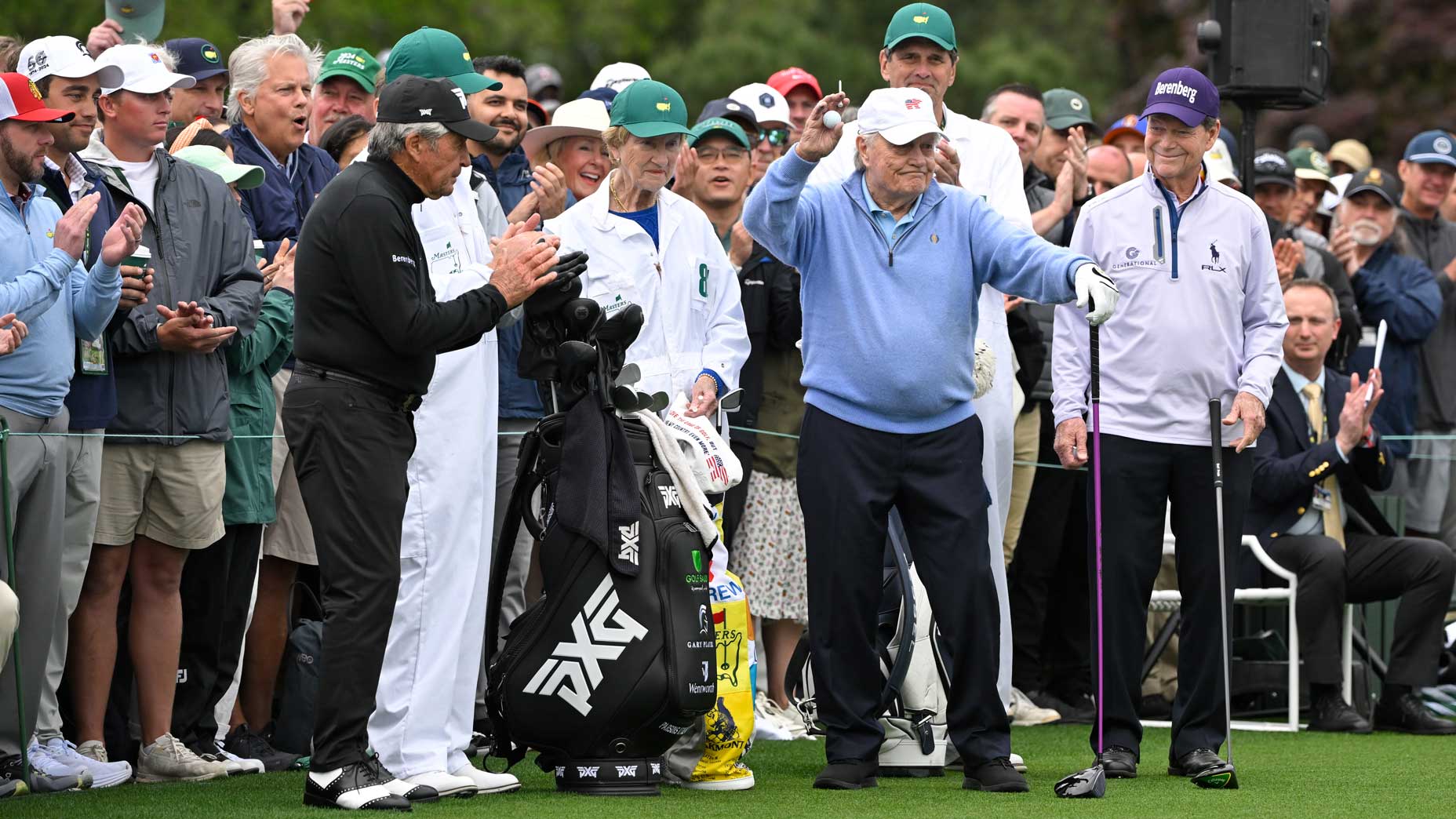 Honorary Starters Jack Nicklaus, Tom Watson and Gary Player.