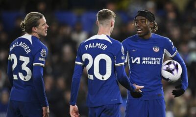 Mauricio Pochettino laments ‘sad situation’ after Chelsea players squabble over penalty during 6-0 win against Everton