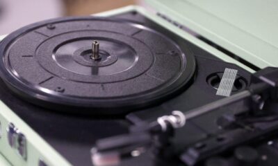 LONDON, ENGLAND - DECEMBER 28: A vinyl record player is seen on sale at the HMV store on Oxford street on December 28, 2023 in London, England. The British Phonographic Industry figures show UK vinyl sales rose by 11.7% to 5.9 million units this year, increasing for the 16th year in a row. Taylor Swift's 1989 (Taylor's version) was the best-selling LP and she has two further albums in the top 10. (Photo by Peter Nicholls/Getty Images)