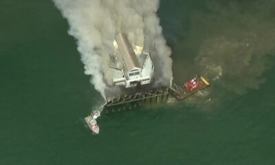 Oceanside Pier fire rips through vacant restaurant