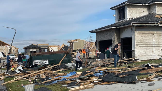 Tornado damage in Elkhorn, NE