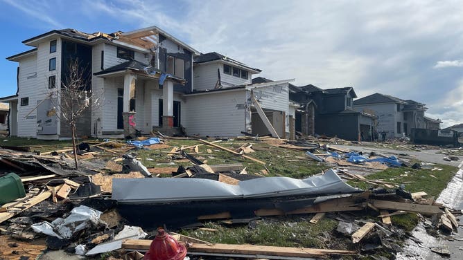 Tornado damage in Elkhorn, NE