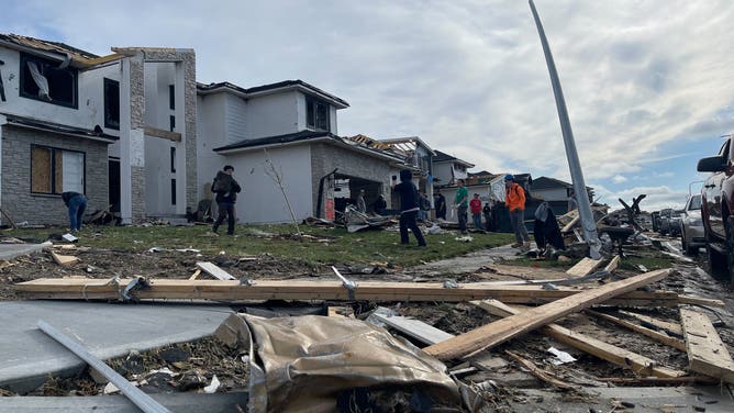 Tornado damage in Elkhorn, NE