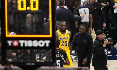 LeBron James rants at NBA's replay center for calls, Lakers lose on buzzer-beater, trail Denver 2-0