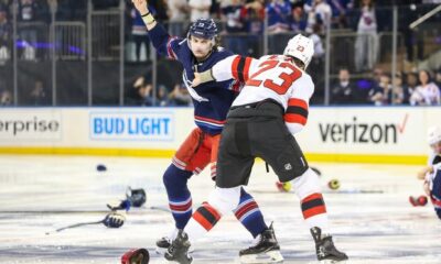 Matt Rempe, other Rangers describe 'wicked' line brawl with Devils