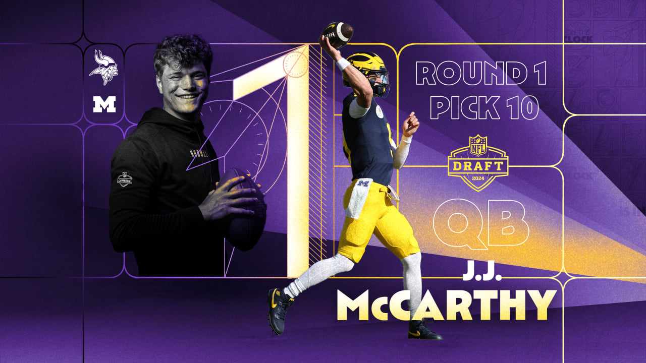 Quarterback J.J. McCarthy, Michigan, No. 10