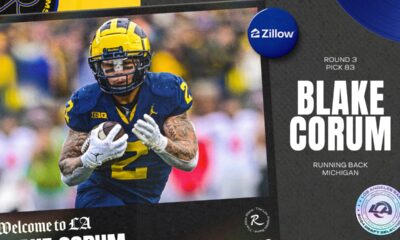 Running Back Blake Corum, Michigan, Round 3, Pick 83