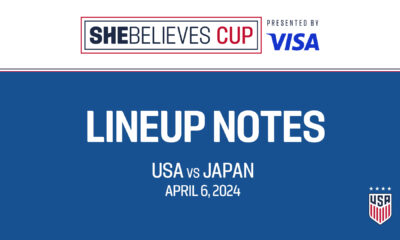 USWNT vs. Japan: Starting XI & Lineup Notes | 2024 SheBelieves Cup Semifinal