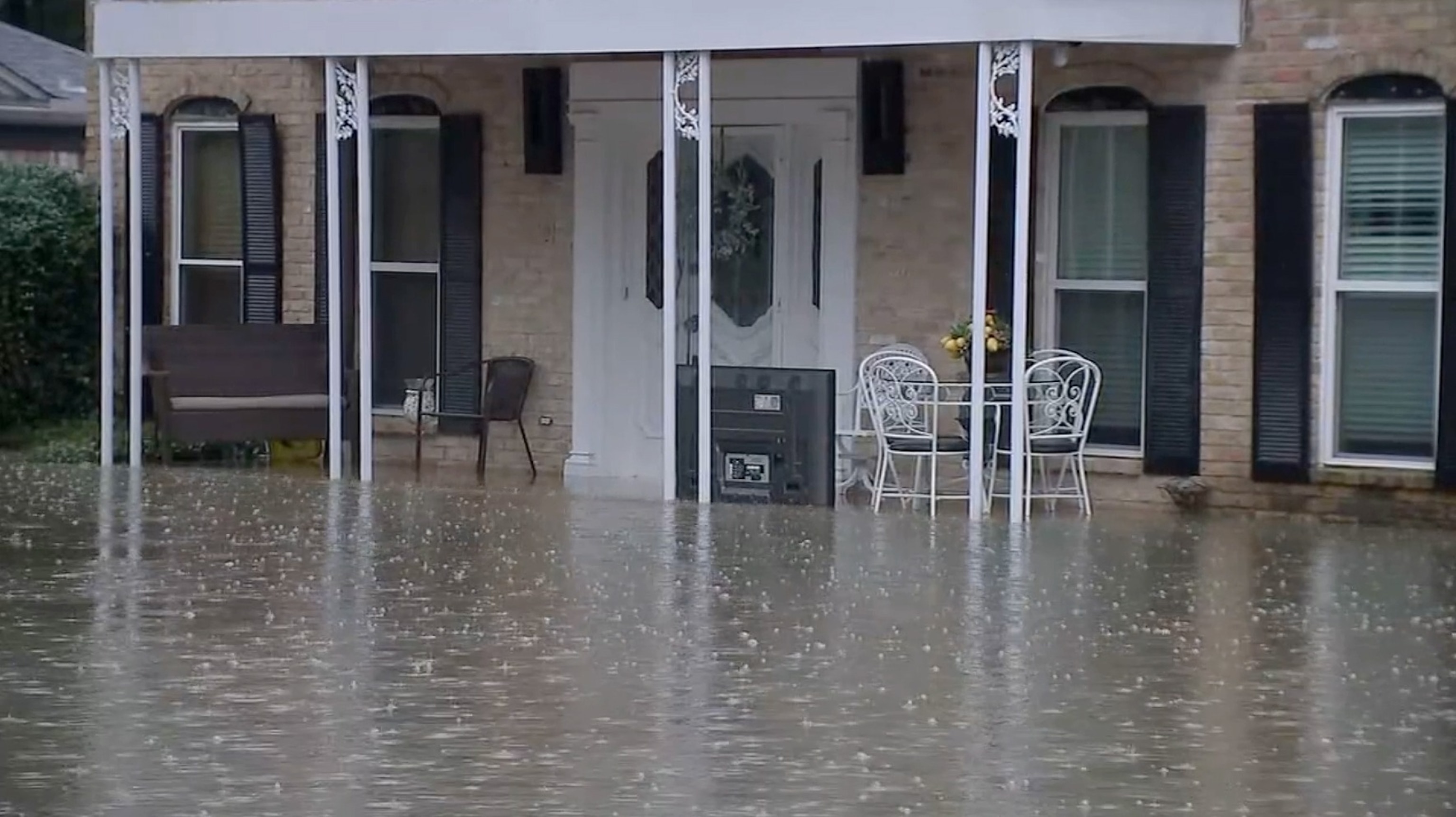 PHOTO: A still from a video shows flooding in Conroe, TX, May 3, 2024.