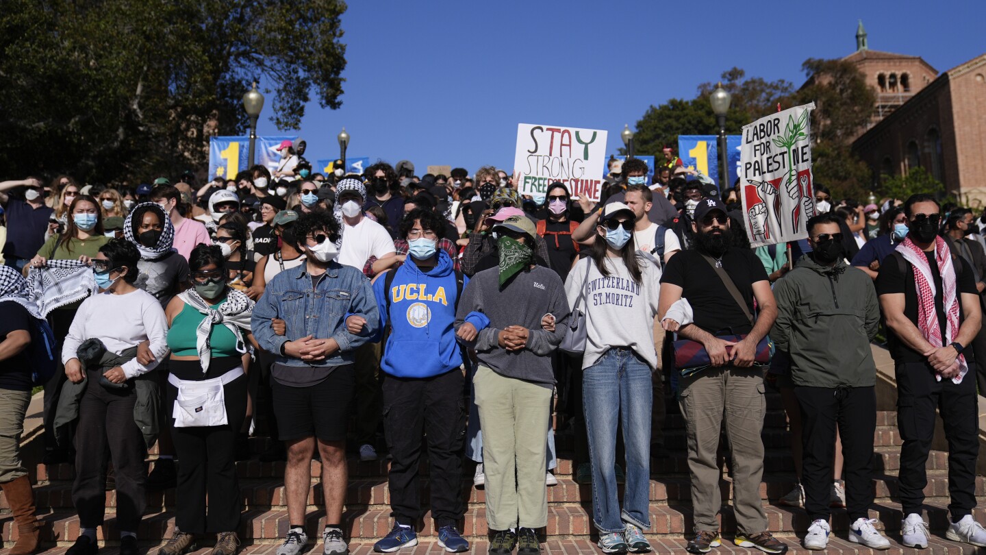 College protests: UCLA cancels classes after fights between protesters