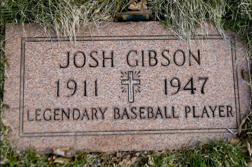 The grave stone for baseball player Josh Gibson is shown at Allegheny 
Cemetery in Pittsburgh...