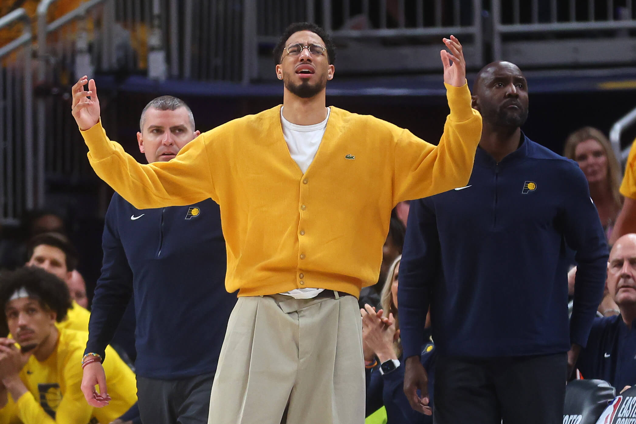 Pacers star Tyrese Haliburton out with strained left hamstring vs. Celtics in Game 4