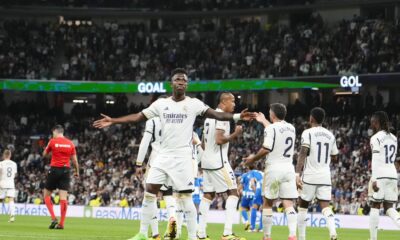 Real Madrid presents Spanish league trophy to fans and then routs Alaves 5-0