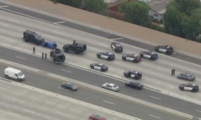 Standoff with armed suspect on 91 freeway in Anaheim ends in fatal shooting