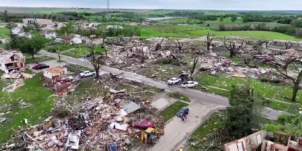 Watch: Drone footage of tornado damage in Greenfield, Iowa