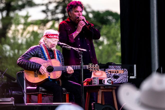 Willie Nelson and Family performs at Lauridsen Amphitheater at Water Works Park on Saturday, May 25, 2024, in Des Moines.