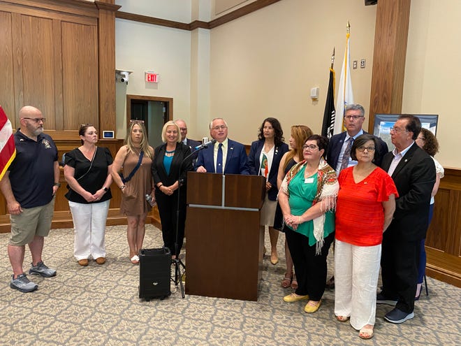 Representatives of the Greater Taunton Area Day of Portugal Committee come together in City Hall Chambers on Saturday, June 8, 2024.