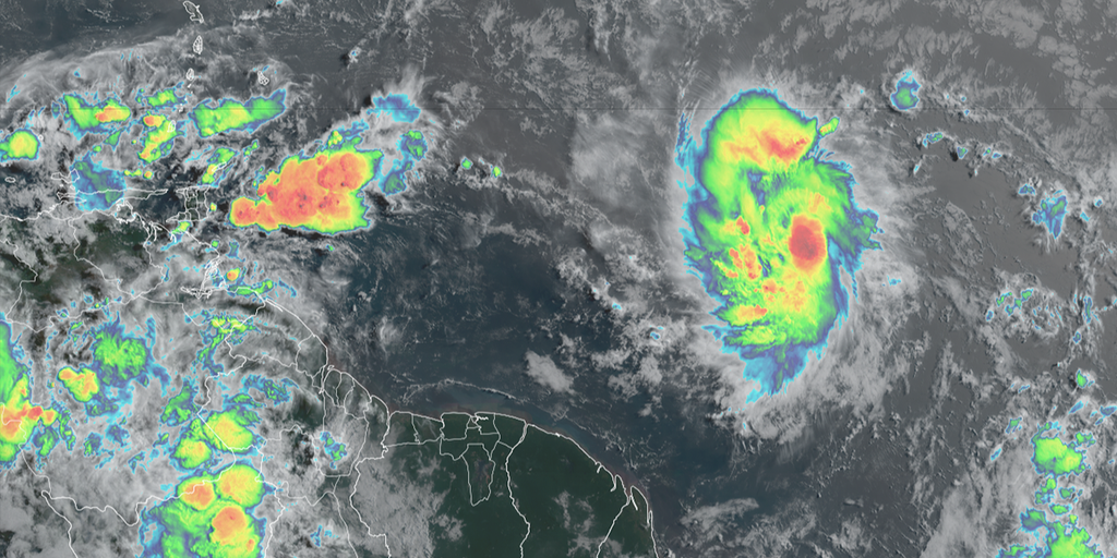 Hurricane Watch issued as Tropical Storm Beryl charges toward Caribbean