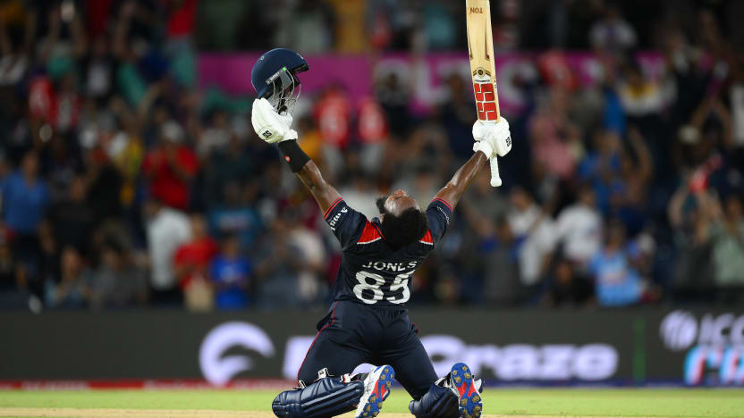 Jones the hero as scintillating knock helps USA to victory in T20 World Cup opener