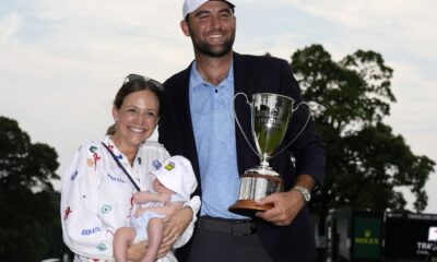 Scottie Scheffler outlasts protest on 18th green, Tom Kim to win Travelers for 6th victory of year