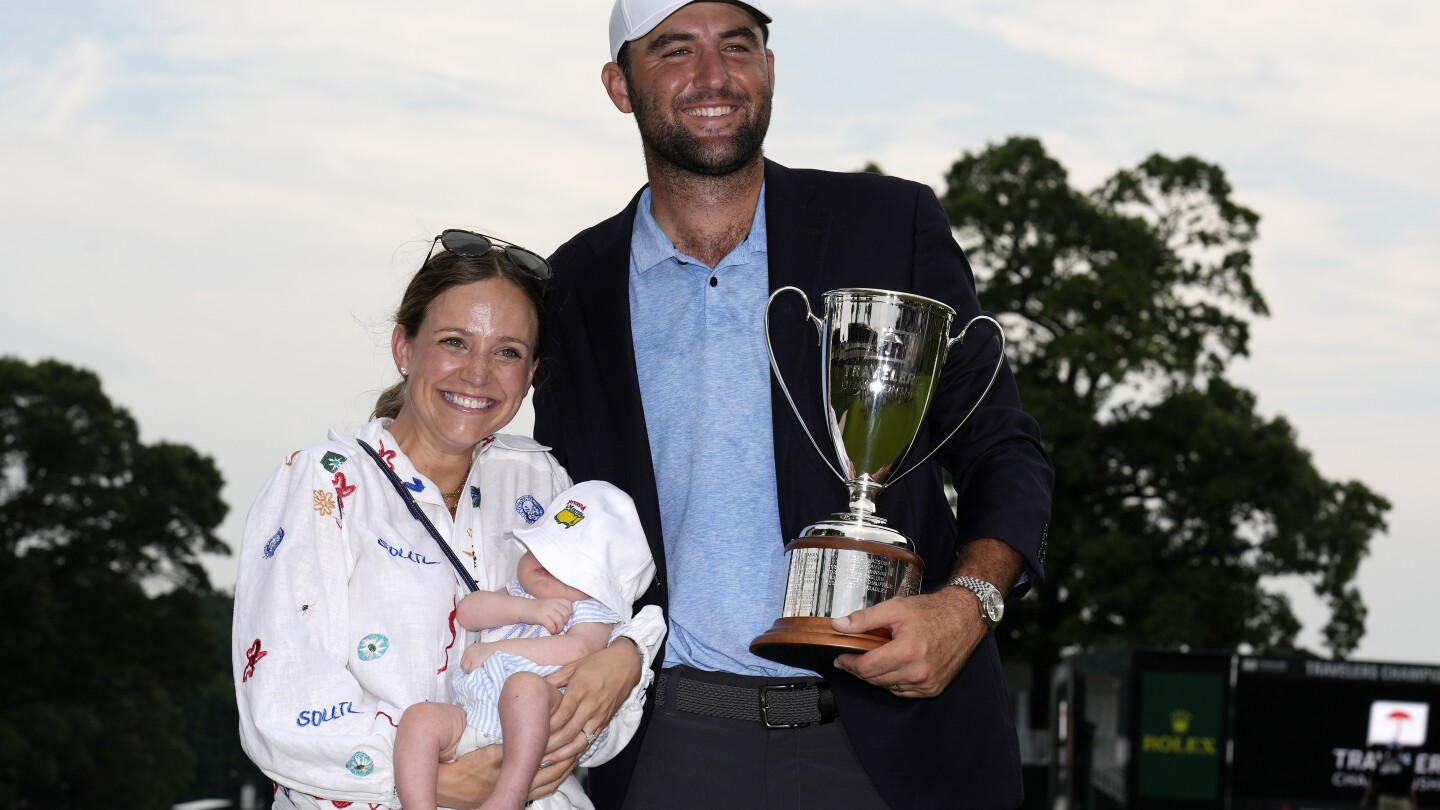 Scottie Scheffler outlasts protest on 18th green, Tom Kim to win Travelers for 6th victory of year