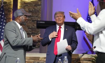 Trump courts voters at Black church and MAGA events in Michigan