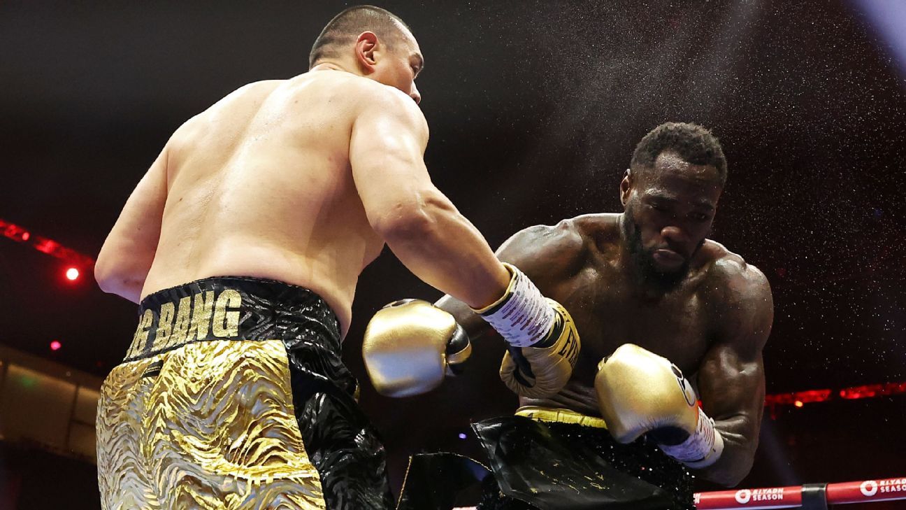 Zhilei Zhang finishes Deontay Wilder in brutal 5th-round TKO