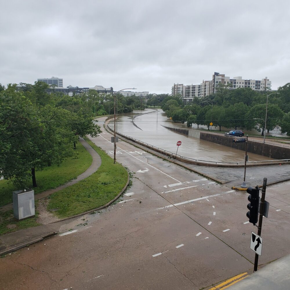 Hurricane Beryl flooding Memorial Drive