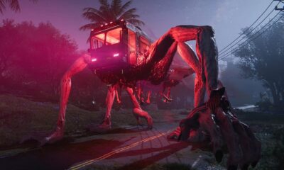 Screenshot from the game Once Human showing a spider bus creature