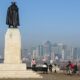 A photo of smog over London.