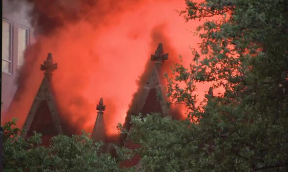 First Baptist Dallas historic sanctuary partially destroyed