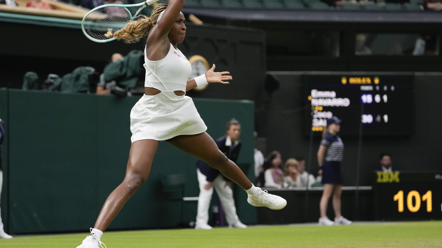 Coco Gauff loses to Emma Navarro at Wimbledon