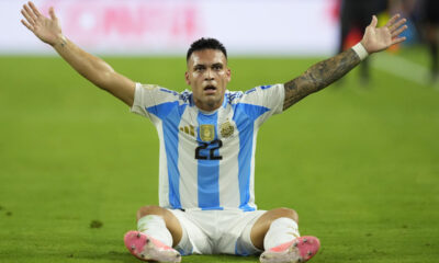 Lautaro Martinez scores an extra-time winner to give Argentina a 1-0 Copa América win over Colombia