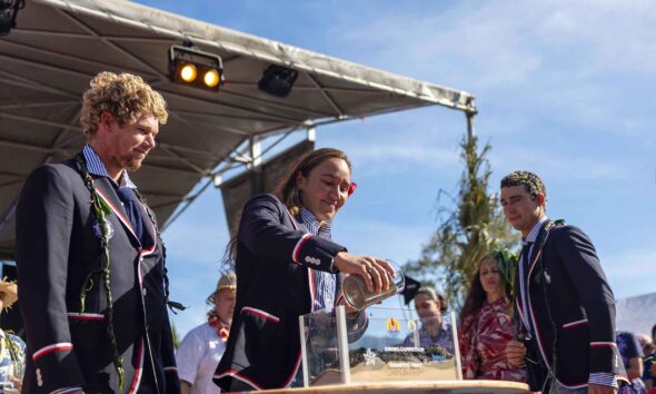 Olympic surfing holds Opening Ceremony in Tahiti with sand, dance, drums