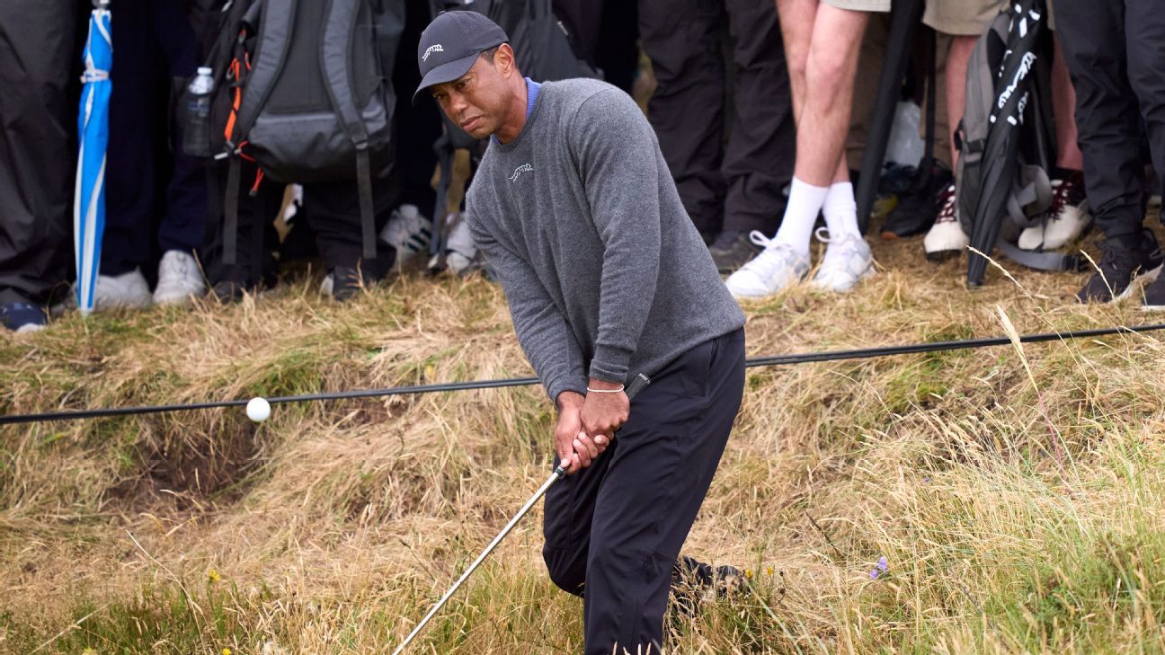 Tiger Woods struggles to 8-over 79 at Open Championship