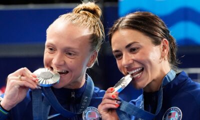 U.S. wins first gold on Day 1 of the Summer Games in swimming relay