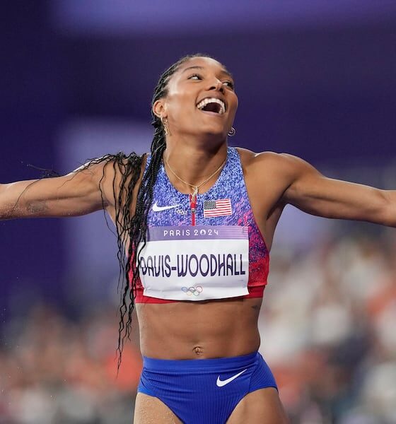 USA’s Tara Davis-Woodhall wins gold in women’s long jump