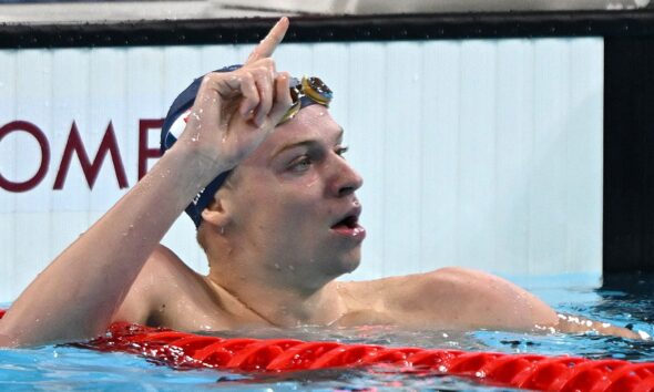 French swimmer Leon Marchand makes history with two individual gold medals in one night