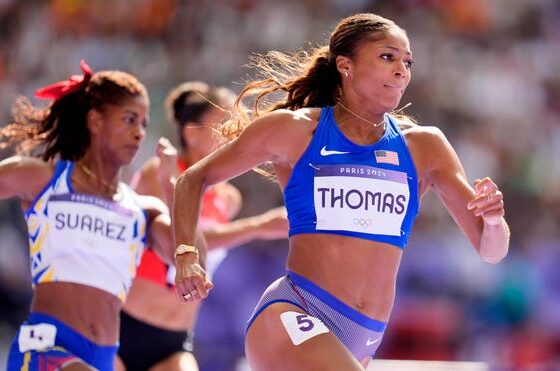 Gabby Thomas advances in women's 200m; Shericka Jackson withdraws