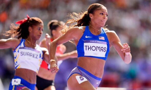 Gabby Thomas advances in women's 200m; Shericka Jackson withdraws