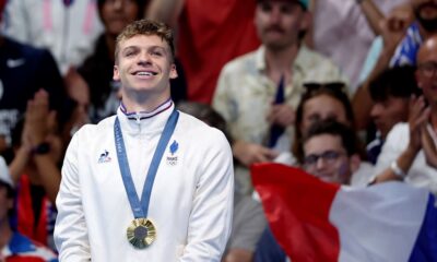 Leon Marchand dethrones second reigning champion of the day in 200m breaststroke, taking two gold medals within two hours