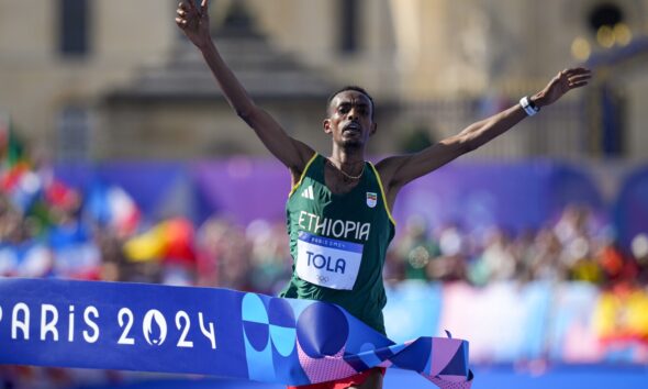 Tamirat Tola wins men's marathon at ParisOlympics